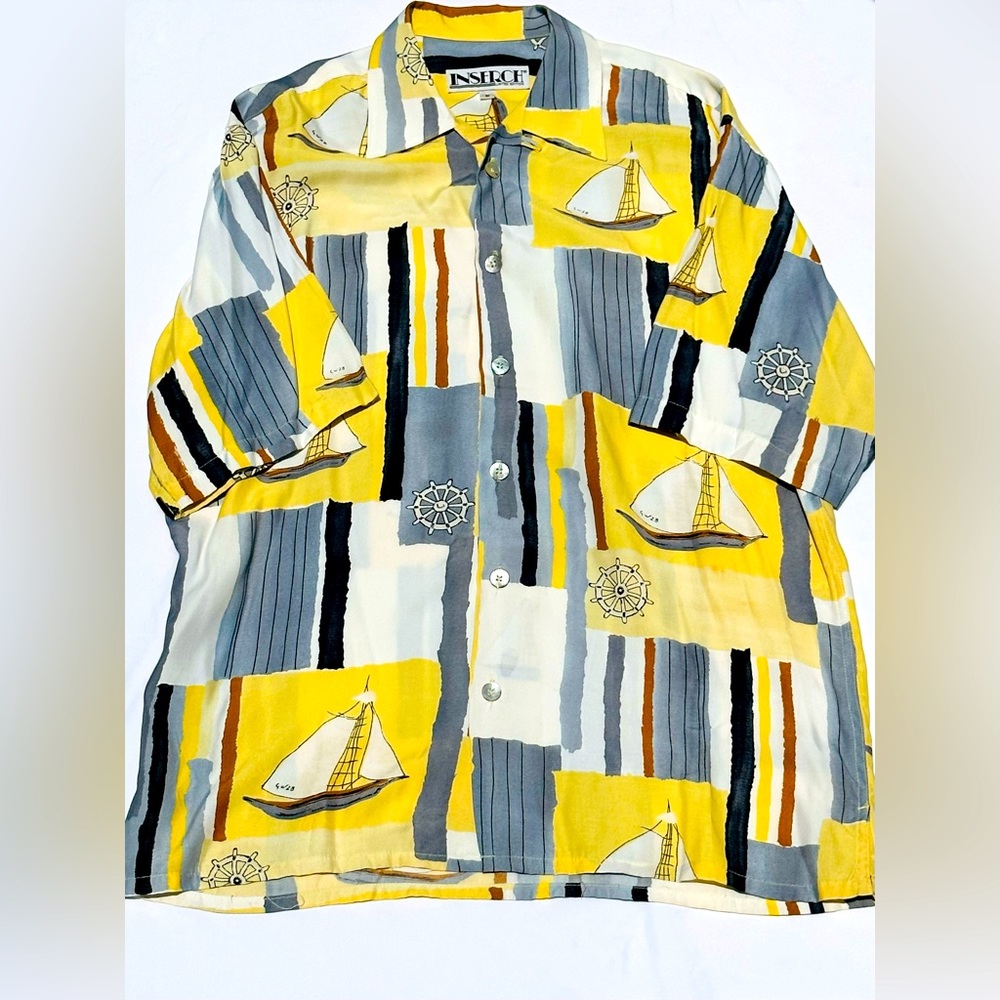 Insearch Limited Addition Sailing Yacht Button Up Shirt. Size Medium.